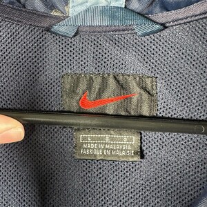 Vintage Nike 1/4 Zip coupe-vent veste homme grande bleu des années 90 rétro capuche, veste de survêtement Nike vintage, coupe-vent Nike vintage image 4