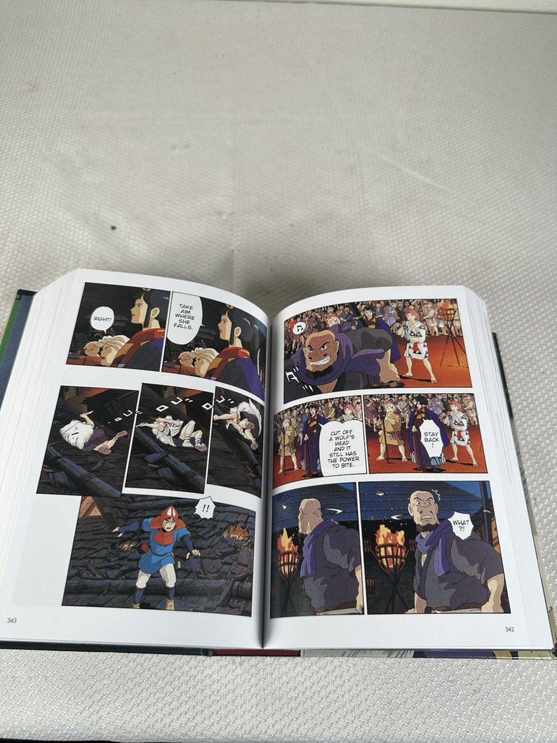Princess Mononoke Film Comic - All in One Edition Manga Studio Ghibli, Hardcover Comic Book, Manga, Studio Ghibli Gift, Manga Hardcover image 6