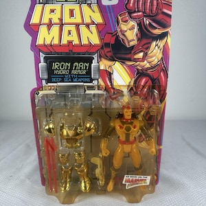Marvel Comics ToyBiz 1995 Iron Man Hydro Armor Action Figure Vintage NEW SEALED, Vintage Marvel Action Figure, Iron Man Action Figure image 1