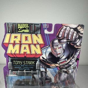 Marvel Comics ToyBiz 1995 Iron Man - Tony Stark Armor Suit Case Action Figure, Vintage Marvel Action Figure, Iron Man Action Figure image 2