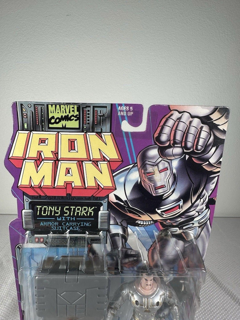 Marvel Comics ToyBiz 1995 Iron Man - Tony Stark Armor Suit Case Action Figure, Vintage Marvel Action Figure, Iron Man Action Figure image 2