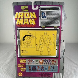 Marvel Comics ToyBiz 1995 Iron Man - Blizzard Action Figure Vintage NEW SEALED, Vintage Marvel Action Figure, Iron Man Action Figure image 6