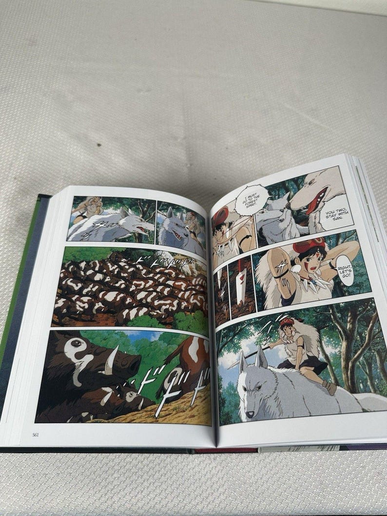 Princess Mononoke Film Comic - All in One Edition Manga Studio Ghibli, Hardcover Comic Book, Manga, Studio Ghibli Gift, Manga Hardcover image 7