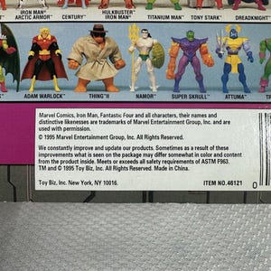 Marvel Comics ToyBiz 1995 Iron Man - Tony Stark Armor Suit Case Action Figure, Vintage Marvel Action Figure, Iron Man Action Figure image 7