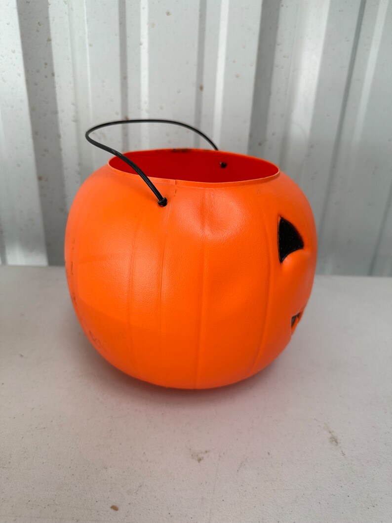 Vintage General Foam Plastics Jack O Lantern Pumpkin Halloween Candy