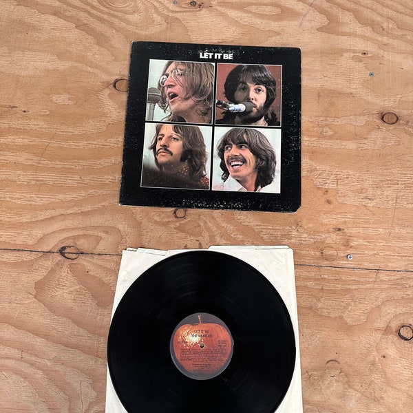 The Beatles Let It Be Vinyl LP Record Red Apple Label AR 34001 1st Pressing, The Beatles Vintage Vinyl Record