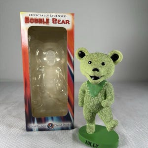 Grateful Dead Dancing Bear Bobblehead Jolly Green Resin 2001 Hand Painted, The Grateful Dead Gift, Grateful Dead Dancing Bear, Grateful Dead