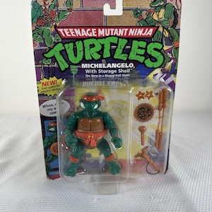 2022 Playmates Teenage Mutant Ninja Turtles Michelangelo Storage Shell Figure, Teenage Mutant Ninja Turtles Figure, Tmnt Gift, Tmnt Figure