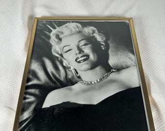 ヴィンテージ マリリン・モンロー写真 額装済み 10x8インチ 白黒、マリリン・モンロー写真、マリリン・モンローギフト