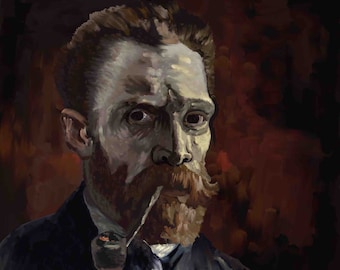 Vincent with Pipe - Oil Painting*
