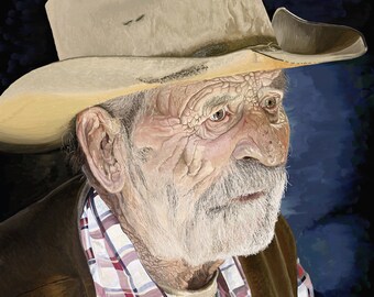 Old Cowpoke - Oil Painting*