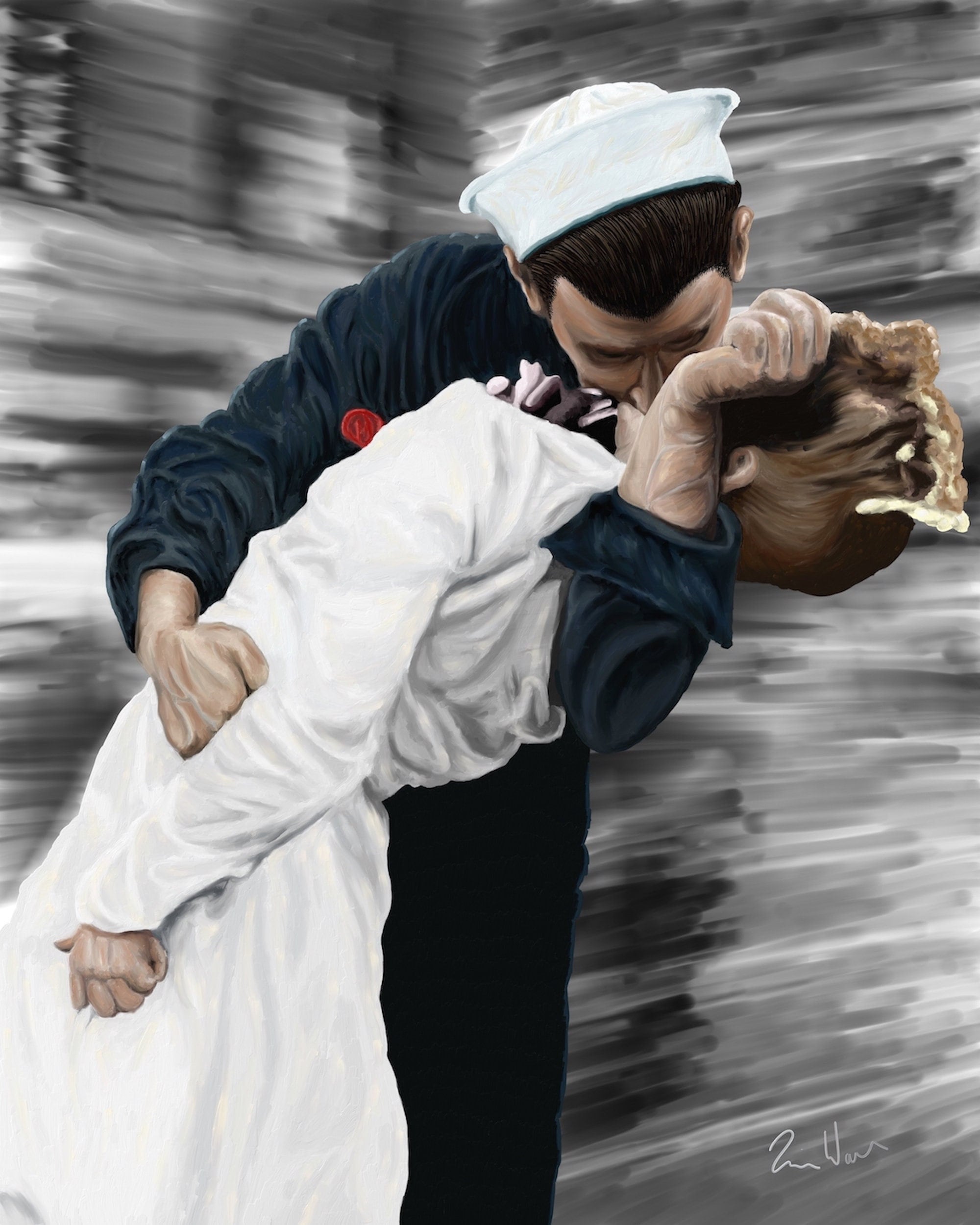 Kissing World War II Goodbye Poster