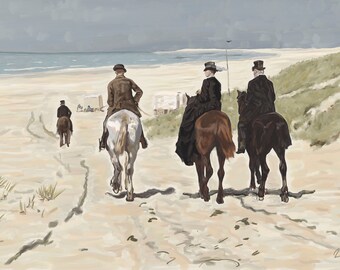 Morning Ride Along the Beach - Oil Painting*