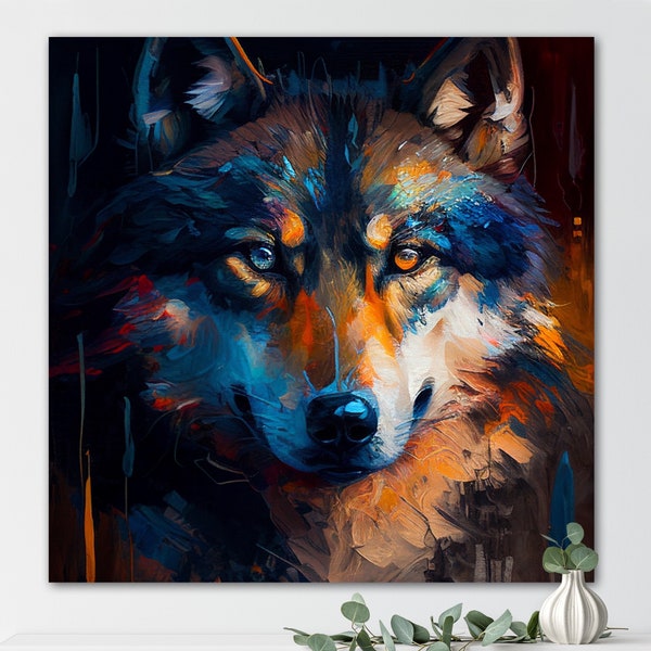 Wolf Painting - Etsy