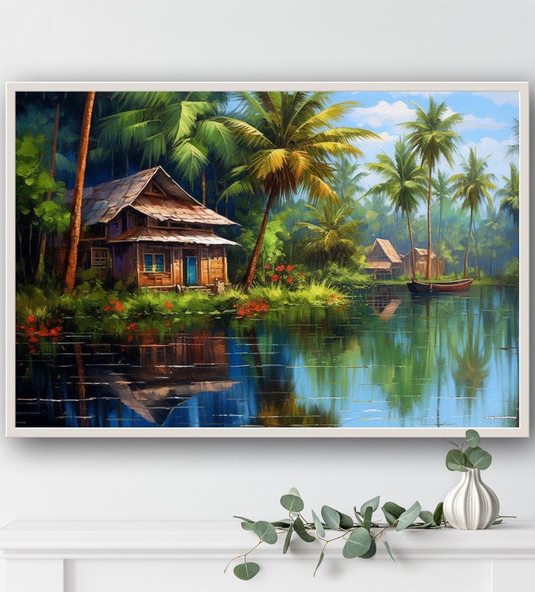 Kerala Wall Art Indian Decor Canvas Prints South Indian Home Decor Metal Wall Art Large