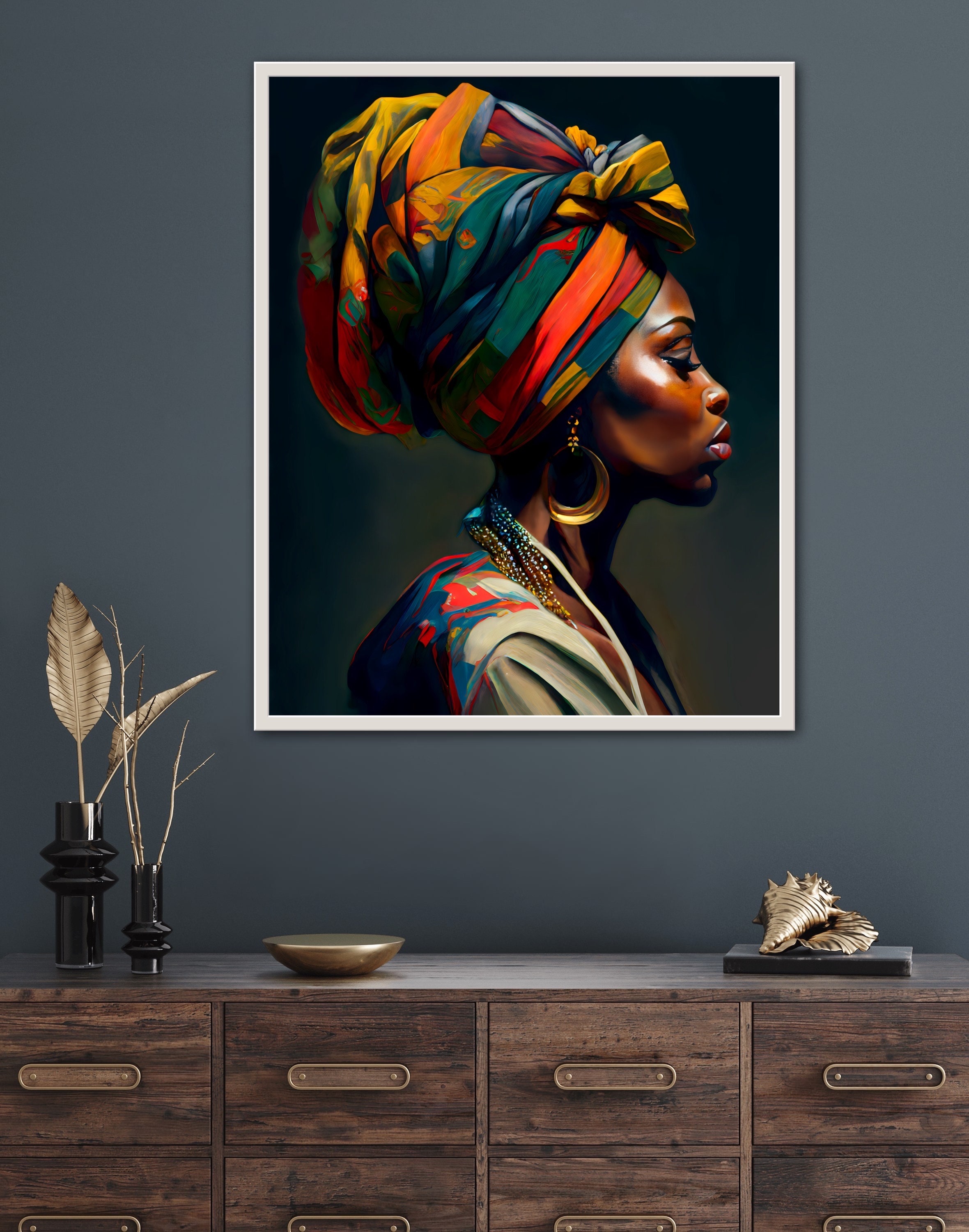 Woman Wall Art Black Woman Art Black Art Black Woman Canvas - Etsy