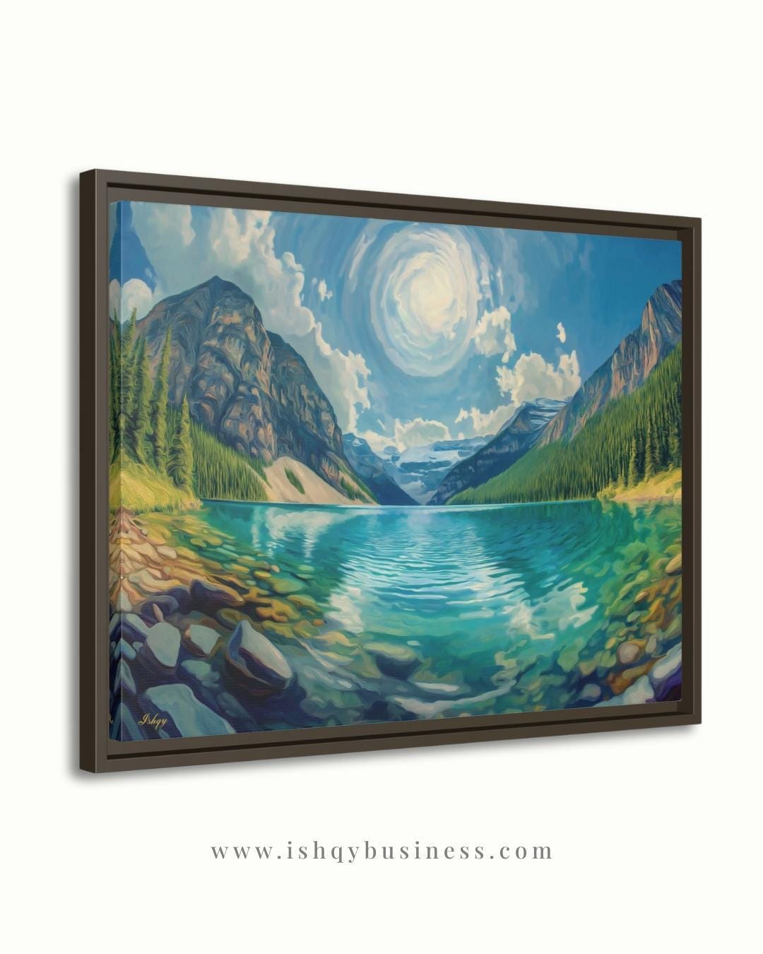 Moraine Lake Banff Wall Art, Canadian Rockies Landscape Canvas, Framed ...