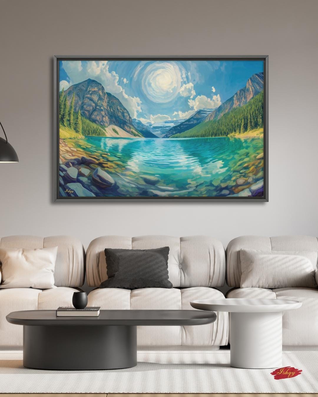 Moraine Lake Banff Wall Art, Canadian Rockies Landscape Canvas, Framed ...