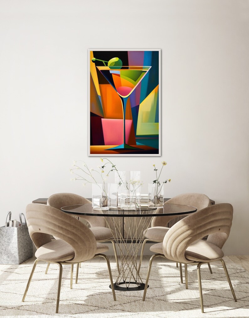 Cosmopolitan Cocktail Wall Art Bar Cart Art Print Bar Cart Etsy