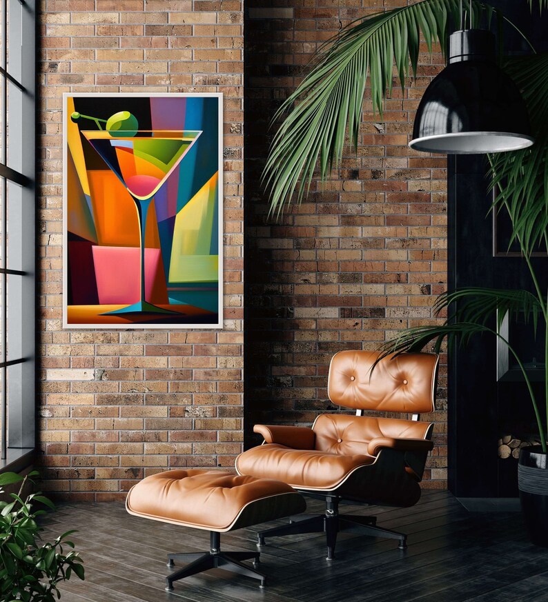 Cosmopolitan Cocktail Wall Art Bar Cart Art Print Bar Cart Etsy