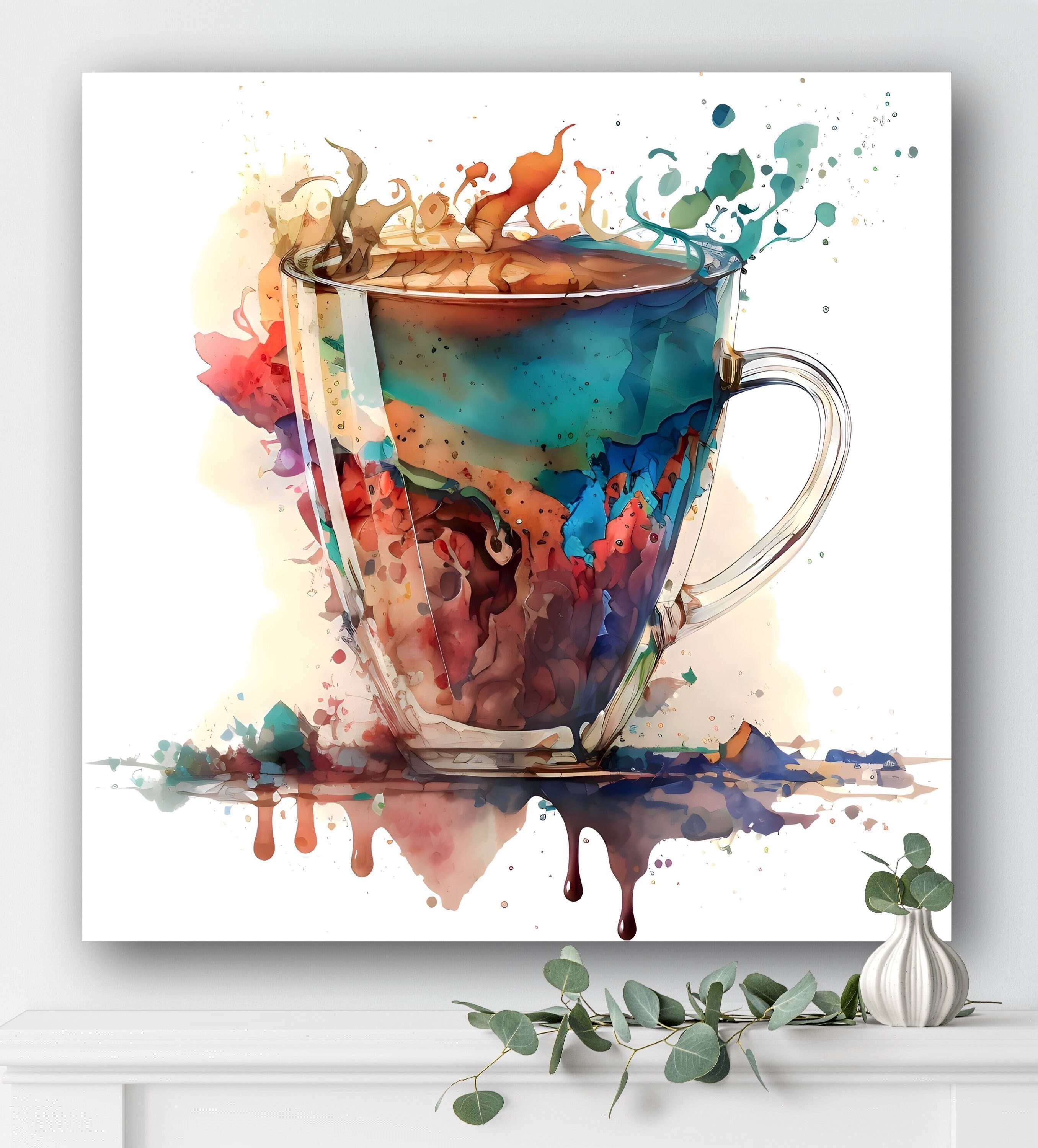 Pretty Coffee Cups - Elisabeth Fredriksson Canvas Art Print