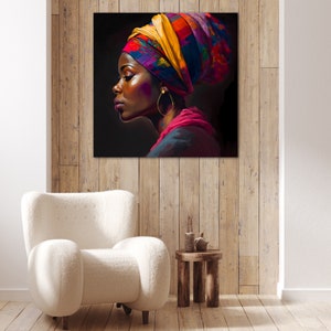 African American Art Black Woman & Girl Art African Decor Colorful Wall ...
