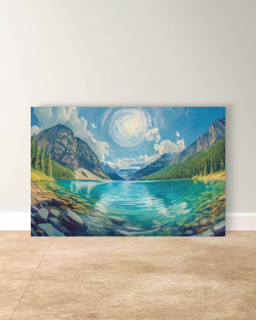 Moraine Lake Banff Wall Art, Canadian Rockies Landscape Canvas, Framed ...
