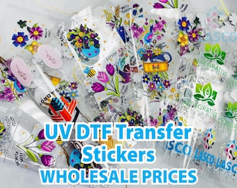 UV DTF Gang Sheets, uv dtf Stickers, Personalized uv-dtf Designs, 22&#39;&#39; Wide Cup Wrap Prints, Sticker Transfers, Wholesale uv dtf Transfers