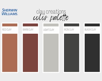 Sherwin Williams Clay Inspired Paint Palette (Digital Download)