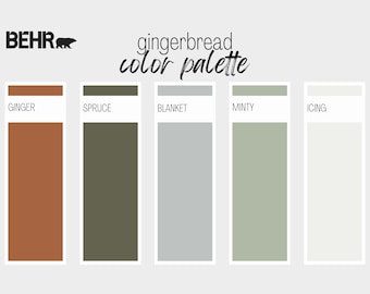 Gingerbread Behr Paint Color Palette: Interior Design Scheme (Digital Download)