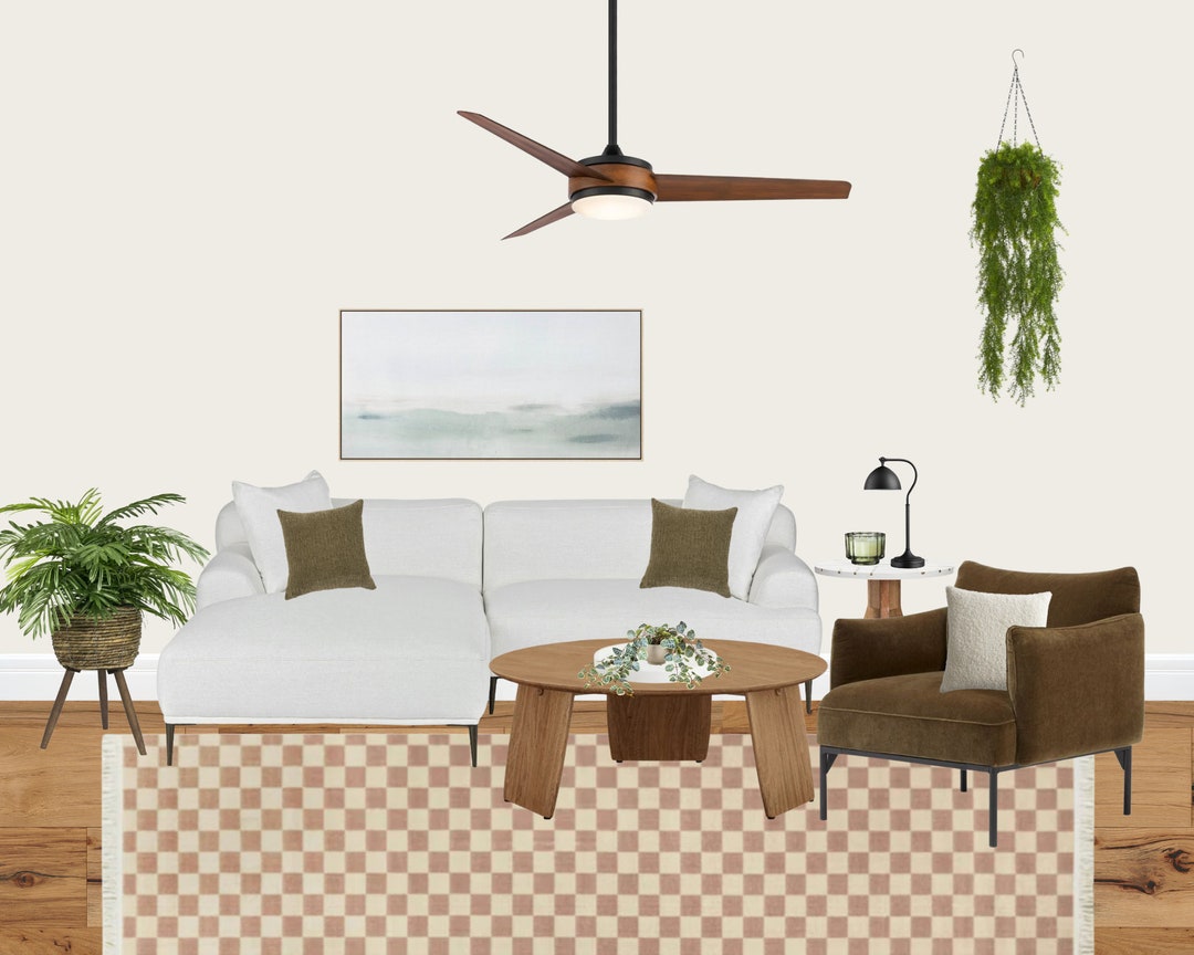 Room Design Package, Interior Design Services, Modern Neutral Room