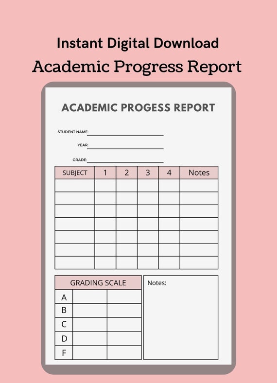 Homeschool Report Card Homeschool Progress Report Homeschool - Etsy