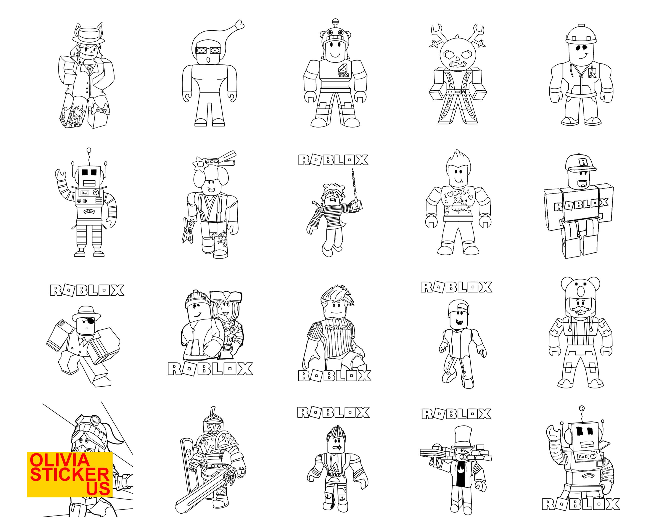 Printable Roblox Coloring Pages