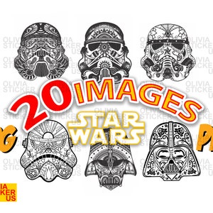 Star Wars Mandala helmet Printable Coloring Page. 20 Coloring Pages for kids at Home. PDF and JPG