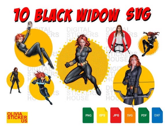 Black Widow SVG, 10 Unique Natasha Romanoff SVG, Digital Download, Digital Clip-art, Vector T-Shirt Design, Cut File Cricut, Silhouette