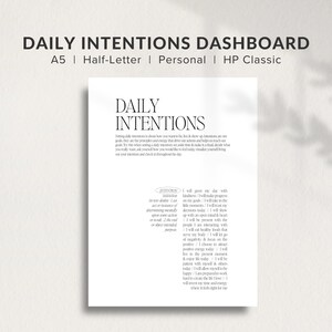 Dashboard Printable, Planner Accessories, Printable Planner Dashboard