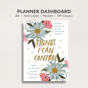 Dashboard Printable, Planner Accessories, Printable Planner Dashboard, Garden Collection