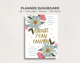 Dashboard Printable, Planner Accessories, Printable Planner Dashboard, Garden Collection