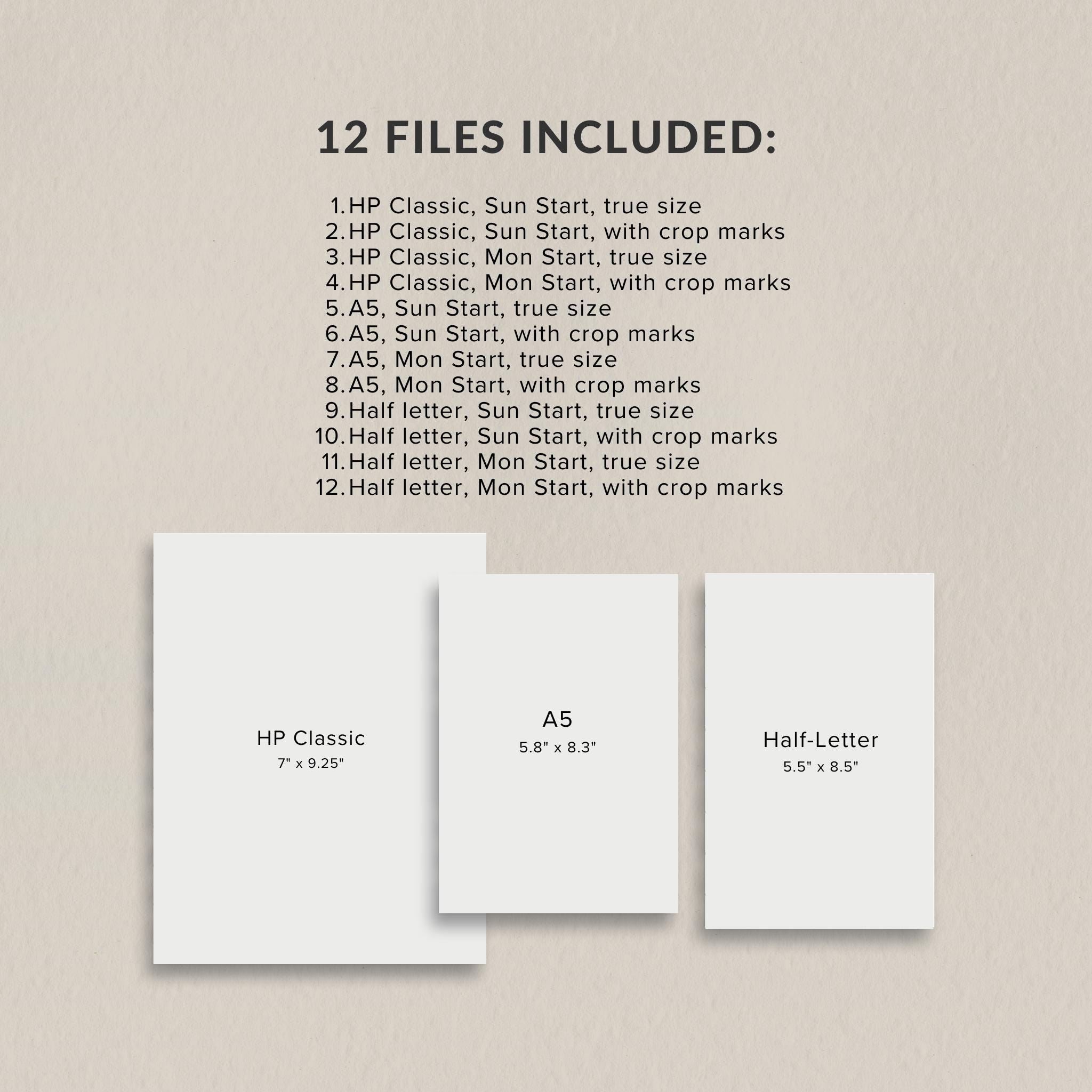 2025 Year at A Glance Printable Insert, PDF Download Calendar in Sizes ...