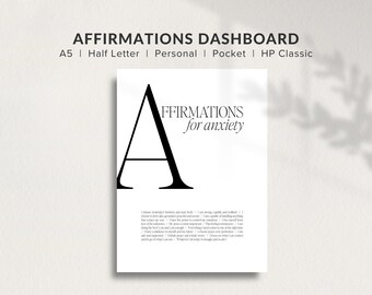 Dashboard Printable, Planner Accessories, Printable Planner Dashboard