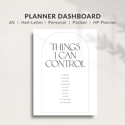 Dashboard Printable Planner Accessories Printable Planner Etsy