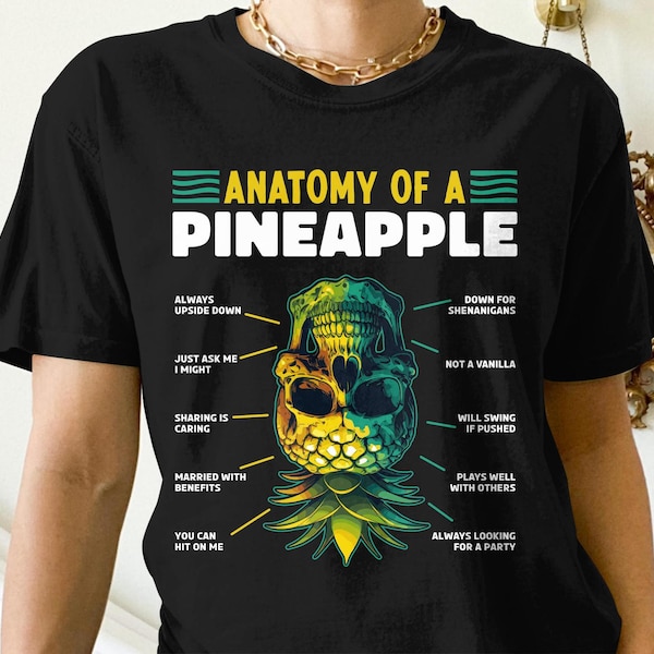 Anatomy of a Pineapple Funny Upside Down Pineapple Skull Swinger