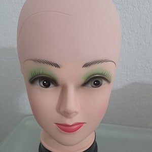 Female Mannequin Bald Head for Wigs, Display for Hats, Women Mannequin Head for Wig, Female mannequin head, Arts and Crafts