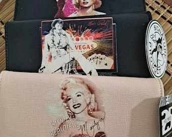 Custom Made Wallets, Elvis Presley Wallet, Marilyn Monroe Wallet, Retro Elvis Gift, Elvis Merch, Bettie Page, Audrey Hepburn, Vintage Style