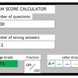 Calculadora automática de puntuación de examen