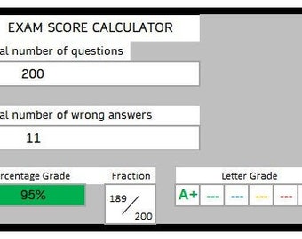 Exam Score Automatic Calculator