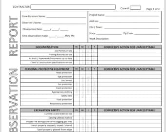 Jobsite Inspection Form