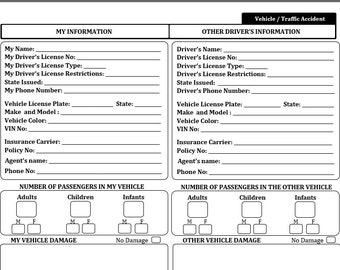 Typable Traffic Accident Report
