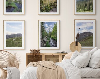 6 Nature Prints, Scenery Print, Mountain Art