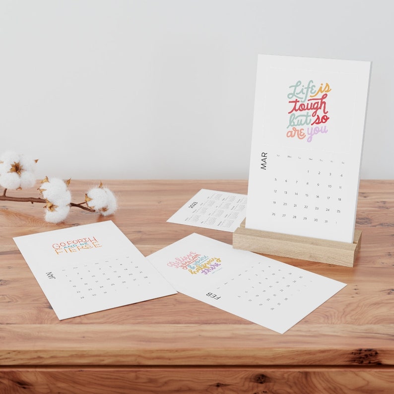 Inspirational 2023 Desk Calendar 2023 Calendar Quote - Etsy